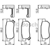 Resim Bosch Fren Balatası Arka 89Mm Civic VI 1.4 I 95 