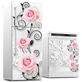 Resim Buzdolabı Ve Bulaşık Makinası Beyaz Eşya Sticker Kaplama Pembe Gü (529945006) 
