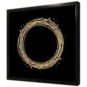 Resim Siyah Altın Halka Çerçeveli Mdf Tablo-172165 