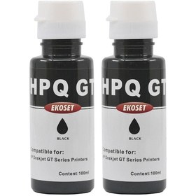 Resim Ekoset HP Uyumlu Siyah Mürekkep Tanklı Yazıcılar için 2Li Paket 2 