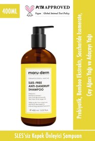 Resim Maruderm kepeğe karşı etkili sülfatız şampuan 400 ml | normal/yağlı saçlar | sülfatsız,tuzsuz,vegan şampuan 