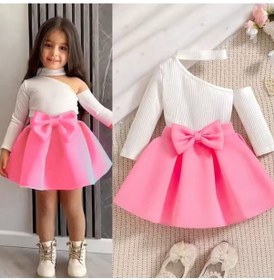 Resim My Kids Wear Bayramlık Kız Çocuk Alt Üst Takım Beyaz - Pembe 