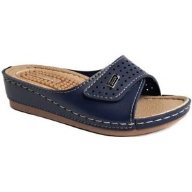 Resim 11260 Kadın Terlik Silikon Topuk Dikeni Terliği Lacivert 