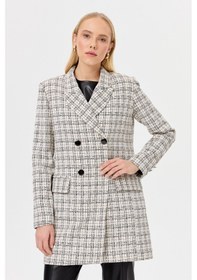 Resim Chanel Dokumalı Kruvaze Kapamalı Ceket Beyaz-beyaz Beyaz 