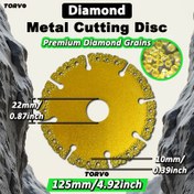 Resim Elmas Testere Diski Metal Kesme Diski Paslanmaz Çelik Kaynak Elmas Bıçağı 100mm Yuvarlak Plaka 
