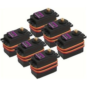 Resim Sandwich Mg996r 180 Metal Dişli Servo, 6'lı Set, Yüksek Torklu, Robot & Arduino Uyumluluğu 