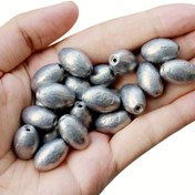 Resim Olive Şekilli Kurşun Olta Ağırlıkları Seti, Merkez Delikli, Çeşitli Boyutlar 10g & 20g için Patlama Kancası Donanımı, Olta Ekipmanları - Çoklu Adet Paketi 