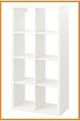Resim Alony Home Kallax Açık Raf Ünitesi 8 Bölmeli 77 X 147 Cm Beyaz 