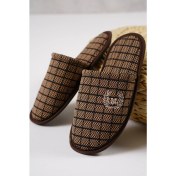 Resim Slipcat Erkek Ev Terliği Kare Desenli Lacivert 