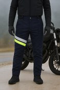 Resim Ysf WorkWear İş Market Su Rüzgar Geçirmez Elyaf Takviyeli Lacivert Soğuk Hava Motorcu Pantolonu 