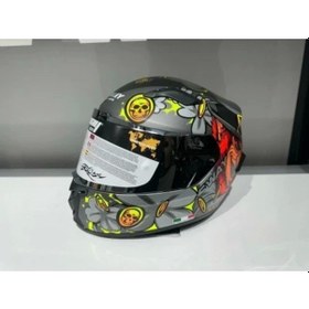 Resim Sway Sw 820 Badboy Full Face Motosiklet Kaskı Gri Sarı Kırmızı 