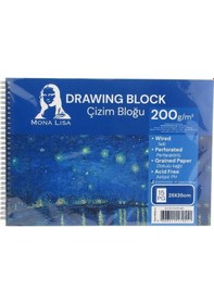 Resim Monalisa Resim Defteri Yandan Spiralli 200 Gr 15 Yp Mn25-2 25x35 
