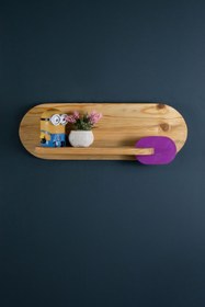 Resim OPPİPO Mini Duvar Rafı - Ahşap Raf - Çocuk Odası Rafı - Montessori Raf 