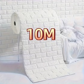 Resim 3D Tuğla Duvar Sticker, Kendinden Yapışkanlı Peel and Stick, Taş ve Ahşap Dokusu, Gerçekçi Desen, Ev Dekoru Kurulumu Kolay, DIY Duvar Oturma Odası Yatak Odası için, Vinil, Düz Eşleşme, 5m/10m Rulo 