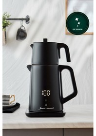 Resim Jumbo x Homend Royaltea Cooltouch 1792H Siyah Çift Duvarlı Paslanmaz Çelik Çay Makinesi Wifi ile Kontrol 