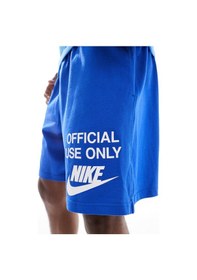 Resim Nike Club Knit Shorts With Graphic Print Erkek Pamuklu Örgü Şort Mavi 