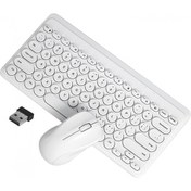 Resim Shujı Kablosuz Klavye ve Fare Ince Ergonomik USB Klavye Fare Combo Gürültüsüz Tuşlar Windows Bilgisayar Masaüstü Pc Laptop Için Enerji Tasarrufu Kiti Yeşil(Yurt Dışından) 