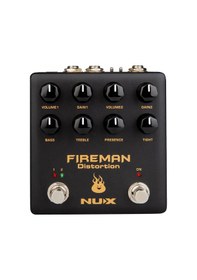 Resim Nux Nds-5 Fireman Distortion Pedalı Modern Brown Sound Çift Master Volume 