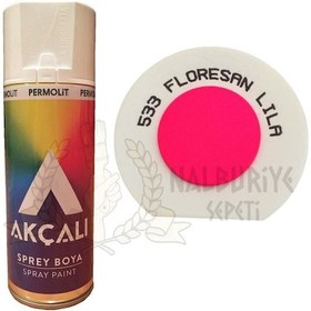 Resim Akçalı Sprey Boya FLORESAN LİLA PEMBE 400 ml - 533 