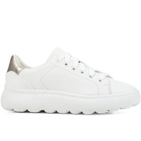 Resim Geox Kadın Beyaz Spherica Ec4.1 Deri Bağcıklı Sneaker D35tcb085y2c0232 