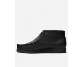 Resim CLARKS Wallabeeevo BT Black Leather, M; 7 Erkek Siyah Bot 26179710 