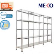 Resim Mekoraf 43 X 93 5 Katlı 2 Metre 3 Ünite Çelik Raf 