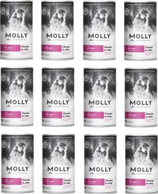 Resim Molly Dana Etli Jöleli Köpek Konservesi 400 G X 12 Adet 