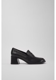 Resim Kadın Kora Deri Makosen - Siyah Siyah 