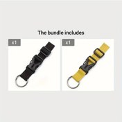 Resim Xuweiwei Siyah Sarı 1 Adet Sırt Askısı Bagaj Kemeri Ayarlanabilir Nylon Seyahat Kemer 