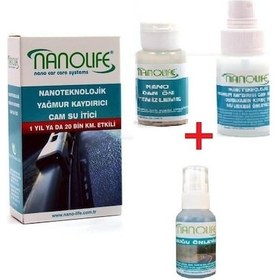 Resim 2 Li Set Hidrofobik Yağmur Kaydırıcı Cam Su İtici - Buğu Önleyici Sprey 