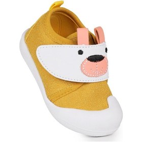 Resim Kiko Kids Winni Cırtlı Kız Bebek İlk Adım Panduf Ayakkabı Sarı 