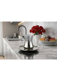Resim Rova Tr Titanyum Kaplama 6 Kişilik Çay Bardağı Seti Gümüş 