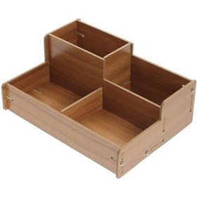 Resim Ahşap Masa Üstü Düzenleyici Kutu 