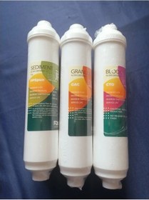 Resim Esli Kapalı Kasa Su Arıtma 4 Lü Filtre Seti Sediment-block-granule-membran 