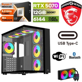 Resim MSI GAMİNG DDR5-RTX 5070 12GB-RYZEN 7 9800X3D-32GB DDR5 RAM-1 TB M.2 SSD-SIVI SOGUTMALI-WİN11PRO 