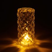 Resim Q-Art Dekoratif Kristal Pilli Mum - 12x5 cm 