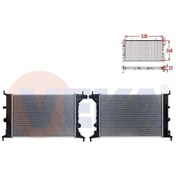 Resim Veka-16-3280b - Su Radyatoru Brazıng Opel Vectra B 1.6i - 1.8i 