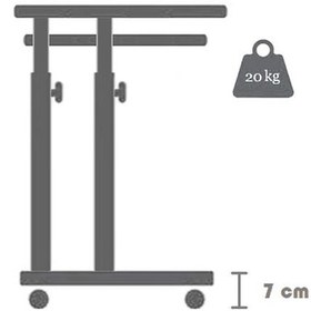 Resim Yükseklik Ayarlı Ve Klavyelikli Çalışma Masası - Çam 80x40 Atlantik Çam 