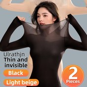 Resim 2 Adet Ultra İnce Sıcak Kadın Görünmez Taban Katmanı Işık Dostu İç Çamaşırı, Kadınlar İçin Kışlık İç Çamaşırı, Kadınlar İçin Termal İç Çamaşırı Büyük Beden, Kadınlar İçin İç Gömlek, Kadınlar İçin Sıcak İç Gömlek, Kadınlar İçin Büyük Beden Termal İç Çamaşırı, Kadınlar İçin İç Çamaşırı, Kışlık Kıyafet 