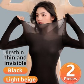 Resim 2 Adet Ultra İnce Sıcak Kadın Görünmez Taban Katmanı Işık Dostu İç Çamaşırı, Kadınlar İçin Kışlık İç Çamaşırı, Kadınlar İçin Termal İç Çamaşırı Büyük Beden, Kadınlar İçin İç Gömlek, Kadınlar İçin Sıcak İç Gömlek, Kadınlar İçin Büyük Beden Termal İç Çamaşırı, Kadınlar İçin İç Çamaşırı, Kışlık Kıyafet 