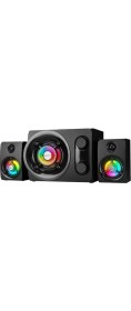 Resim Ayena Moda Rampage RMS-G8ANTARES 25W 2+1 Masaüstü Fm/bt/sd/usb Rainbow Aydınlatma Siyah Kasa SPEAKER(1923) 