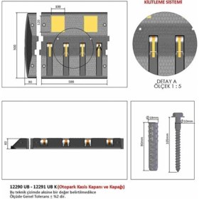 Resim İleri Trafik Otopark Kasis Kapanı 50 x 50 x 6 cm 5 Metre 
