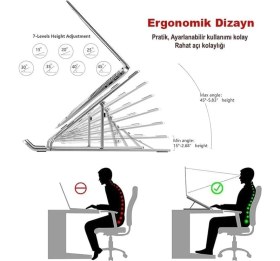 Resim Alüminyum Uyumlu 7 Kademeli Notebook Stantı 