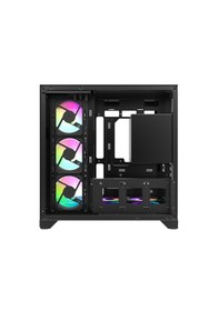 Resim Sarftech Darkrage Siyah RGB 7 Fanlı 7x120mm Kumanda + Tuş RGB Kontrollü 1x Type-C 2x Usb Gaming Akvaryum Kasa 