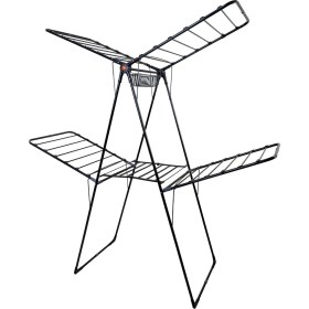 Resim UltraNova Kalın Borulu Çift Katlı Çamaşır Kurutma Askısı, Siyah, Metal, TR Menşei 