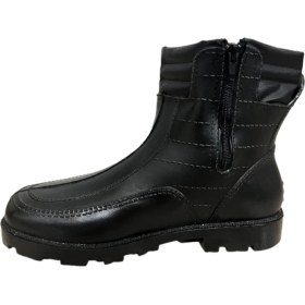 Resim Emek Içi Kürklü Fermuarlı Siyah Yağmur- Kar Botu 