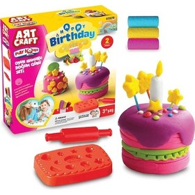 Resim Doğum Günü Oyun Hamur Seti 150 Gr. - Oyun Hamuru Seti - Hamur Setleri - Hamur Kalıpları Renkli 