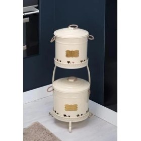 Resim Home 2 Katlı Büyük Boy Patates Soğan Kovası-Krem 