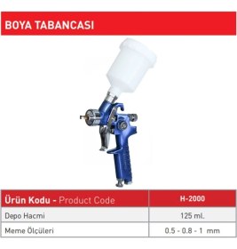 Resim H2000 Mini Sis ve Gölge Boya Tabancası 0.8 mm 
