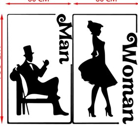 Resim Genel Markalar Man-women Tuvalet- Wc Kapı Özel Yeni Sticker 